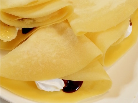 電子レンジで作る☆もちもちクレープ生地☆